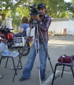 Picture of the cameraman Ahmad from ARY TV