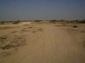Picture of the link road to superhighway after following people's directions!