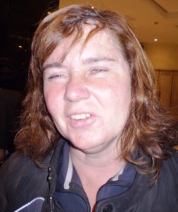 Picture of Cathy on arrival in Lahore looking the worse for wear!