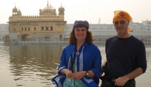 Rare picture of Bernard and Cathy actually together at the Golden Temple.