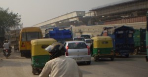 Picture of the traffic as we reach outskirts of Delhi.