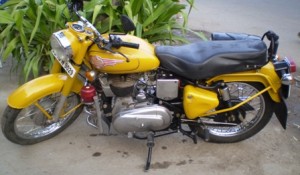 Picture of a Royal Enfield.
