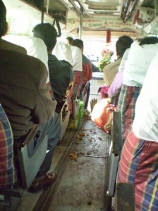 Picture of the local bus from inside.