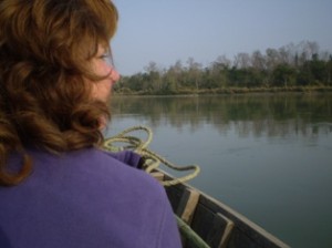 Picture of the final stage of our journey - the boat to the island.