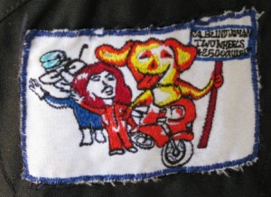 Picture of the sleeve badges we now wear - design by John at Liverpool Community College