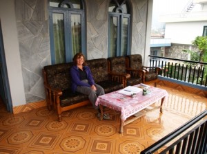 Picture of 'our' balcony in our new home at the Greenland Guest House.