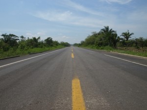 Picture showing a completely empty road in Mexico. With the costs of the tolls we eventually realised why they were nearly always empty.